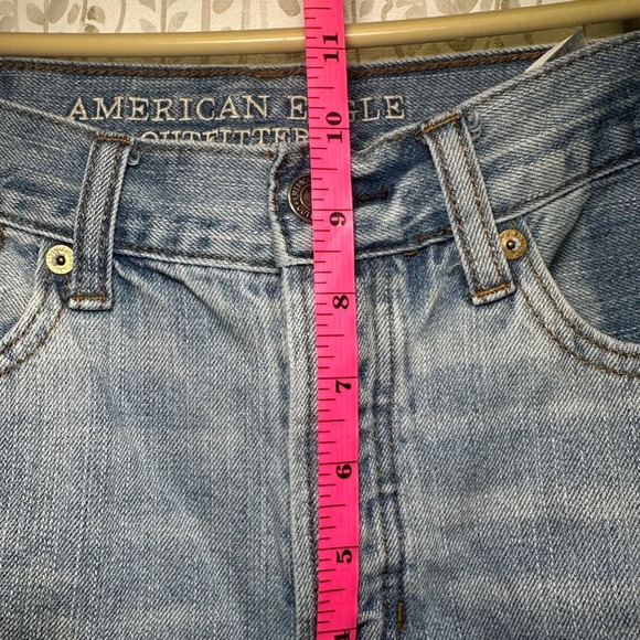 American Eagle Outfitters Vintage Mid Rise Colorblock Frayed Hem Jeans size 4 - Picture 13 of 13